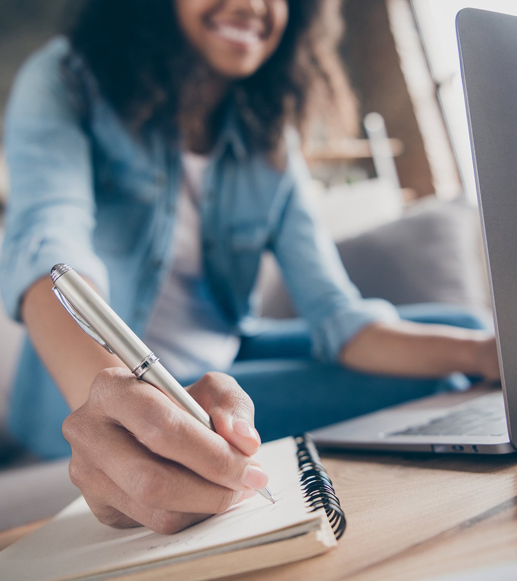 woman using laptop